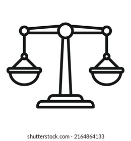 Expertise balance icon outline vector. Quality expert. Work trust