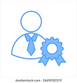 Ilustración vectorial de iconos azules