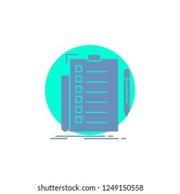 expertise, checklist, check, list, document Glyph Icon.