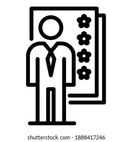 Expertise customer icon. Outline expertise customer vector icon for web design isolated on white background