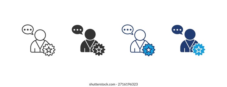 Conjunto de iconos de experiencia Colección de estilos múltiples