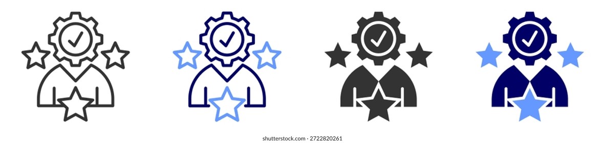 Conjunto de iconos de experiencia Estilo múltiple