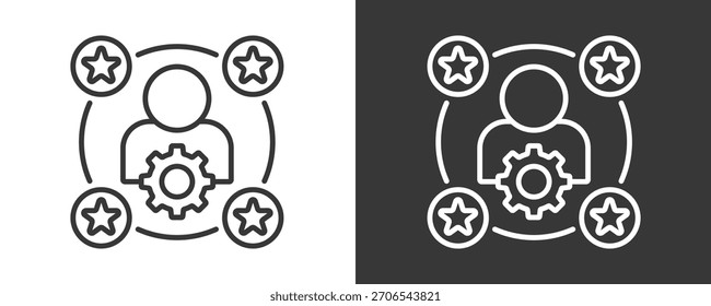 Conjunto De Iconos De Expertise Colección De Vector Aislado En Blanco Y Negro