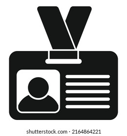 Experimente el vector simple del icono de la tarjeta de identificación. Experto en calidad. Garantía de trabajo