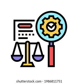 vector de icono de color de la ley de conocimientos. firma de ley de expertos. ilustración de símbolo aislado