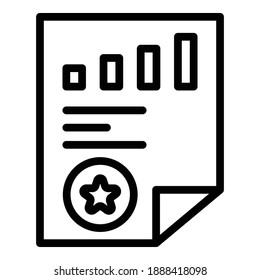 Icono de pericia lineal. Conocimiento de la experiencia de contorno icono de vector lineal para el diseño web aislado en fondo blanco