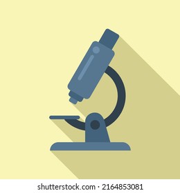 Expertise microscope icon flat vector. Control work. Quality expert