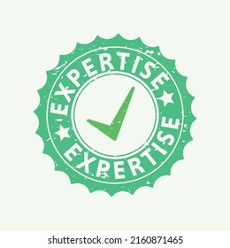 Expertise stamp. Expertise round vintage grunge sign