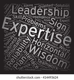 Expertise, Word cloud art background