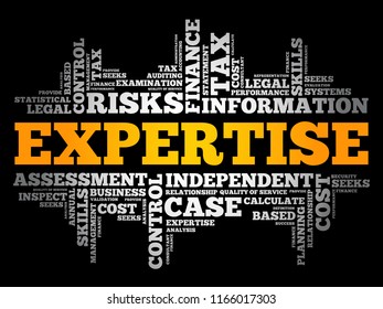 EXPERTISE word cloud collage, business concept background