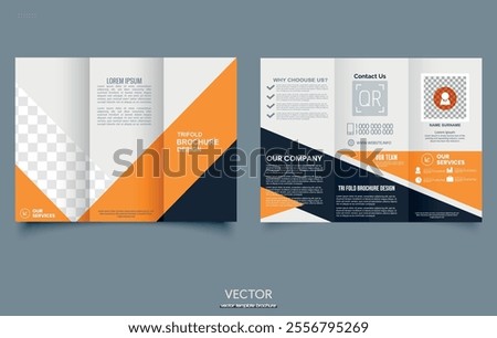 Expertly crafted TriFold Brochure. Stylish tri-fold brochure template featuring modern design elements for marketing. Perfect for any business.