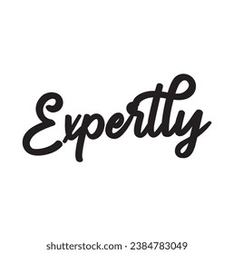 expertly text on white background.