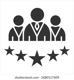 Ilustración vectorial de iconos de glifo de expertos