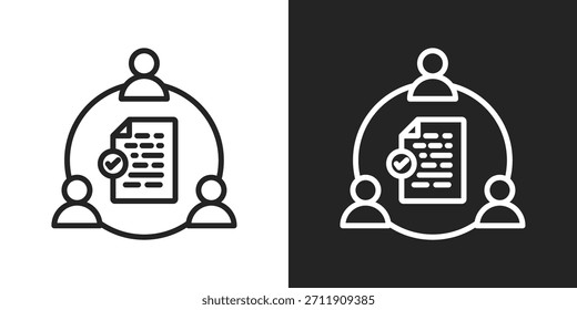 Icono De Expertos En Estilo De Línea En Blanco Y Negro