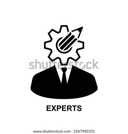 Experts icon.An expert is someone who has a broad and deep understanding isolated on background vector illustration.