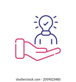Experts opinion vector 2 colour icon style illustration. EPS 10 file