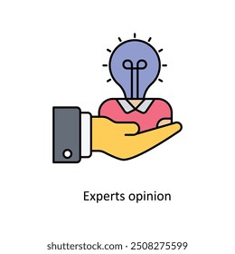 Experten Meinung Vektor gefüllte Umriss Icon Design Illustration. Grafikdesign-Symbol auf weißem Hintergrund EPS 10 Datei