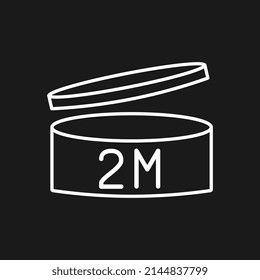 Expiration date 2 month icon. Period after opening symbol. Vector Illustration.