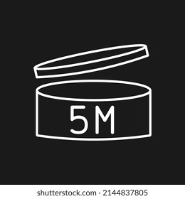 Icono de fecha de vencimiento de 5 meses. Período posterior a la apertura del símbolo. Ilustración vectorial.