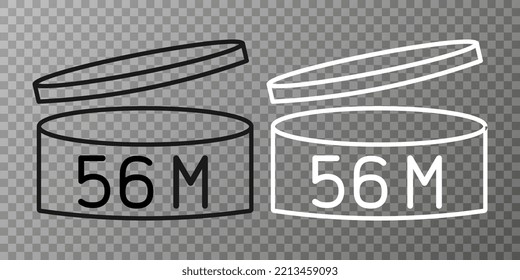 Expiration date 56 month icon. Period after opening symbol. Vector Illustration.