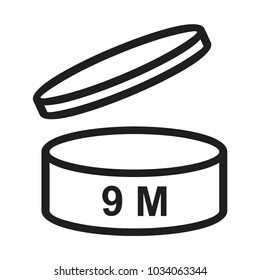 Expiration date after product opening symbols vector