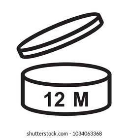 Expiration date after product opening symbols vector
