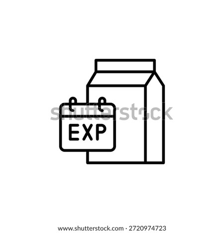 Expiration Date On Cardboard Package Icon For Food Safety