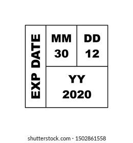 Expiration Date Product Label, Packaging Symbol Illustration Template.