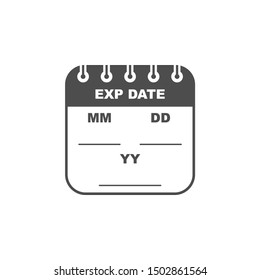 Expiration date product label, packaging symbol illustration template.