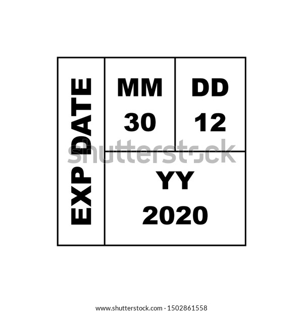 Expiration Date Product Label Packaging Symbol Stock Vector (Royalty ...