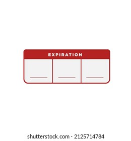 Expiration date of product label and signs symbol packaging symbol illustration template. After opening use icons. Shelf life of grocery item - vector