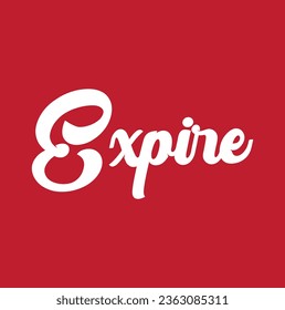expire text on red background.
