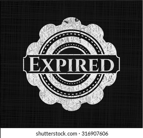 Expired chalkboard emblem