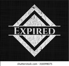 Expired chalkboard emblem