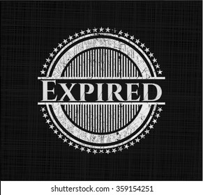 Expired chalkboard emblem