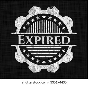 Expired with chalkboard texture