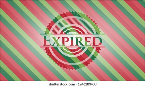 Expired christmas style badge..