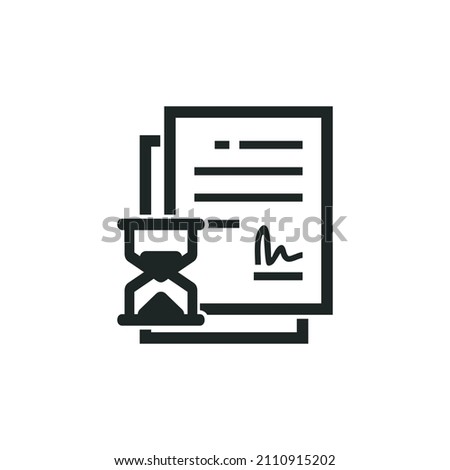 Expired contract icon isolated on white background