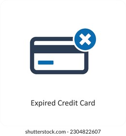 Expired Credit Card icon concept