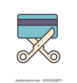 Expired Credit Card related vector icon. Isolated on white background. Vector illustration