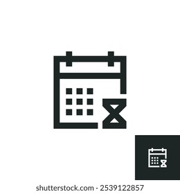 Expired date icon isolated on white background. Vector illustrations are made with vector-based software, not AI generated results.