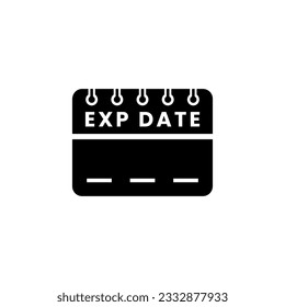 Expired date icon vector or Expired date icon symbol vector isolated. Best Expired date icon for product packaging design element. Simple Expired date symbol vector for element design.