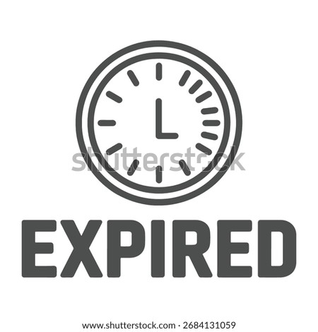Expired Date Stamp Icon And Text