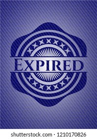 Expired emblem with jean high quality background