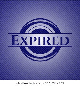 Expired emblem with jean texture