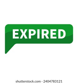 Expired In Green Rectangle Shape For Sale Information Business Marketing Social Media Promotion Announcement
