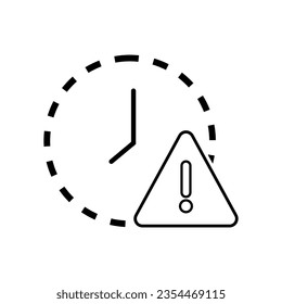 Expired Icon. Bad, Broken. Symbol Out of Safe Limit.       