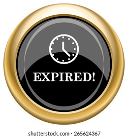Expired icon. Internet button on white  background. EPS10 Vector. 