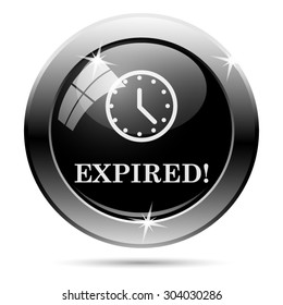 Expired icon. Internet button on white background. EPS10 vector