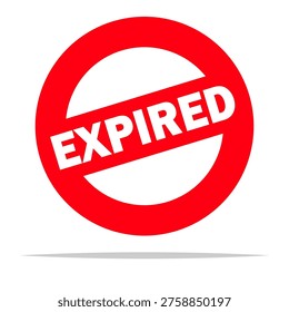 Expired label stamp icon transparent vector isolated illustration